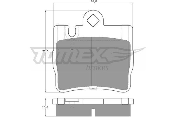 TOMEX BRAKES Bremžu uzliku kompl., Disku bremzes TX 12-87